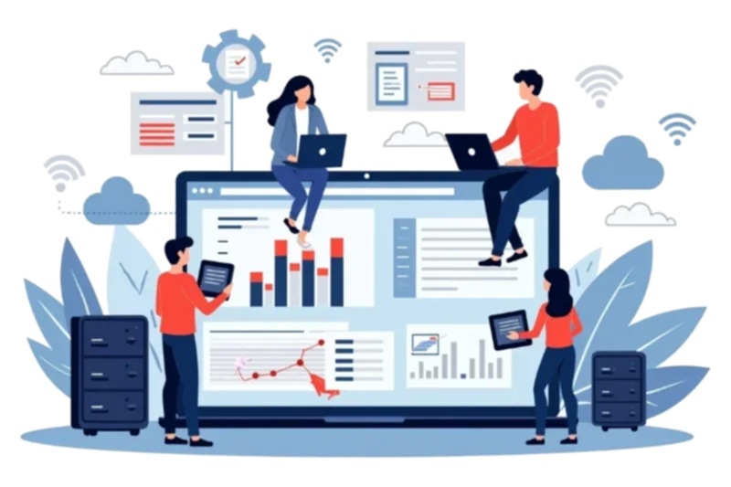 IT Solutions Illustration - Kindrix Tech
