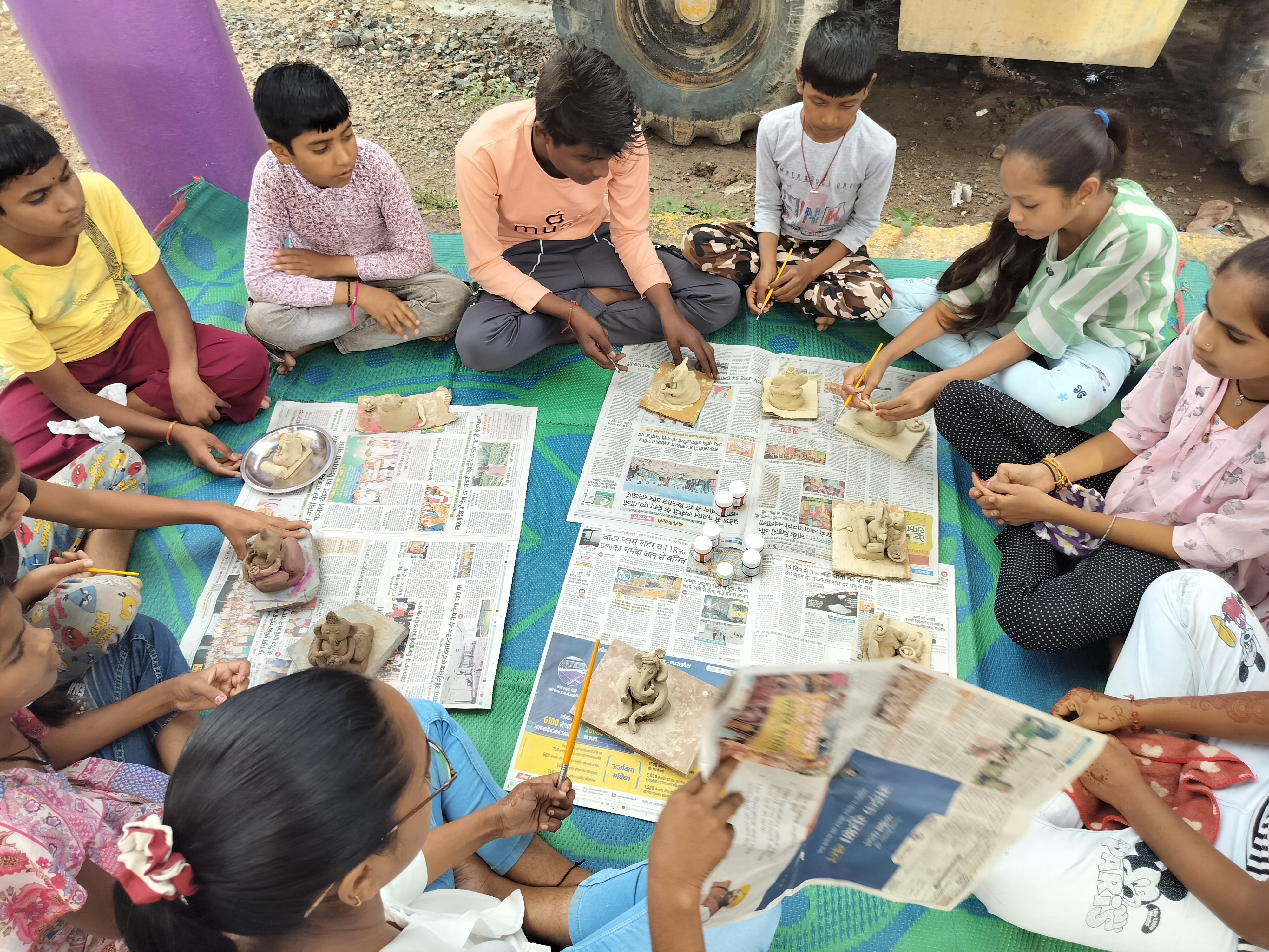 Eco-friendly Ganesh Making